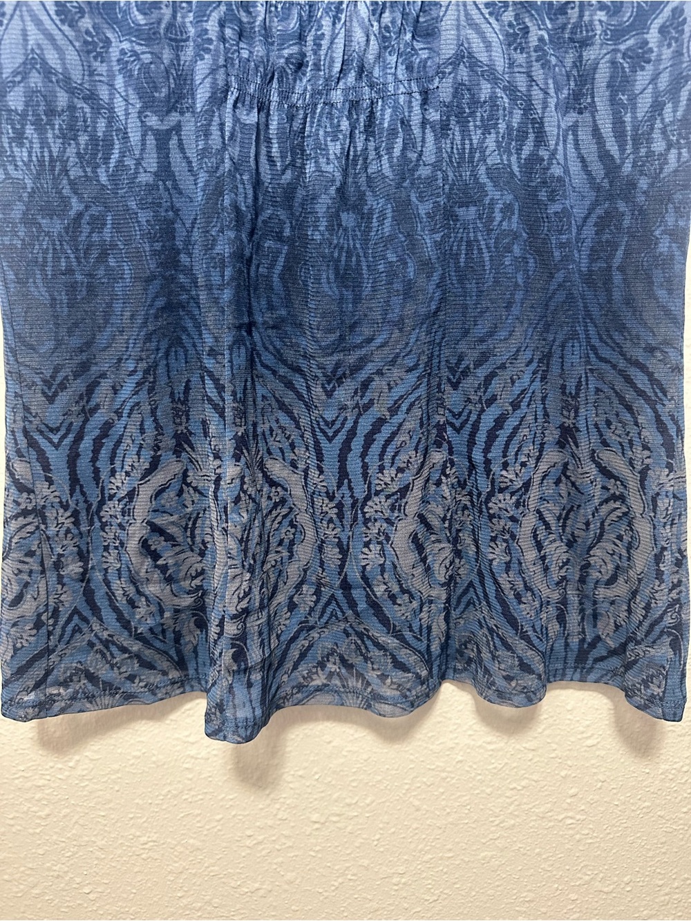 Vintage Y2K Axcess Blue Blouse with Ruffle Neck - Picture 5 of 5